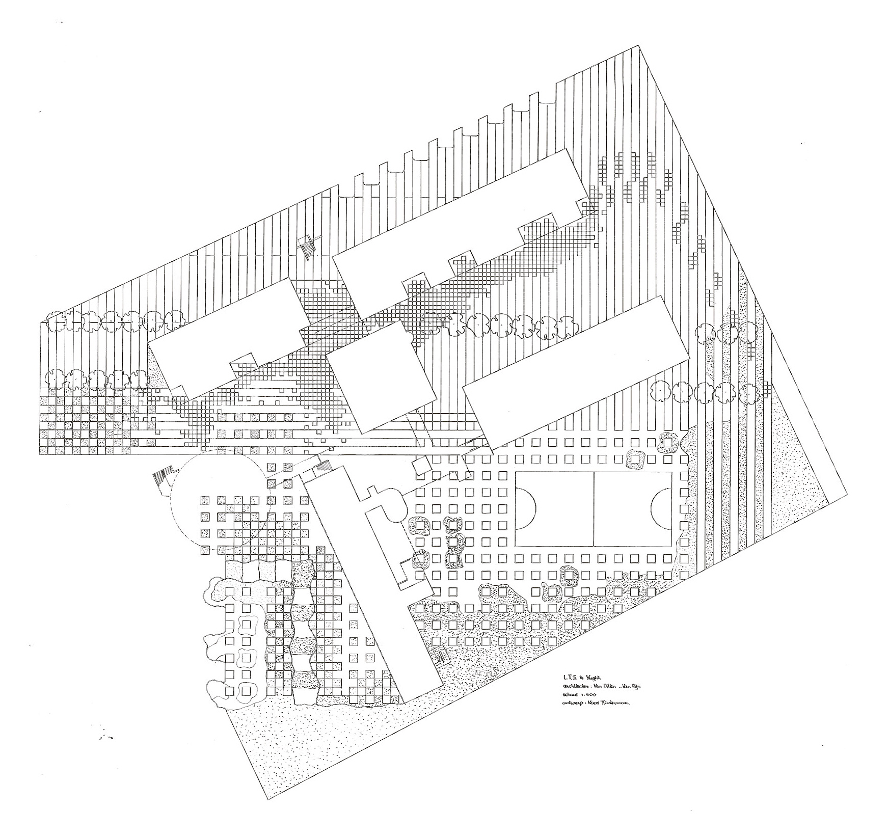 afbeelding 2. Studieopdracht. Terrein inrichting, pl. grond.