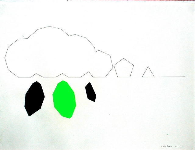 Z.T. Pen en waskrijt op papier. 64 x 48.