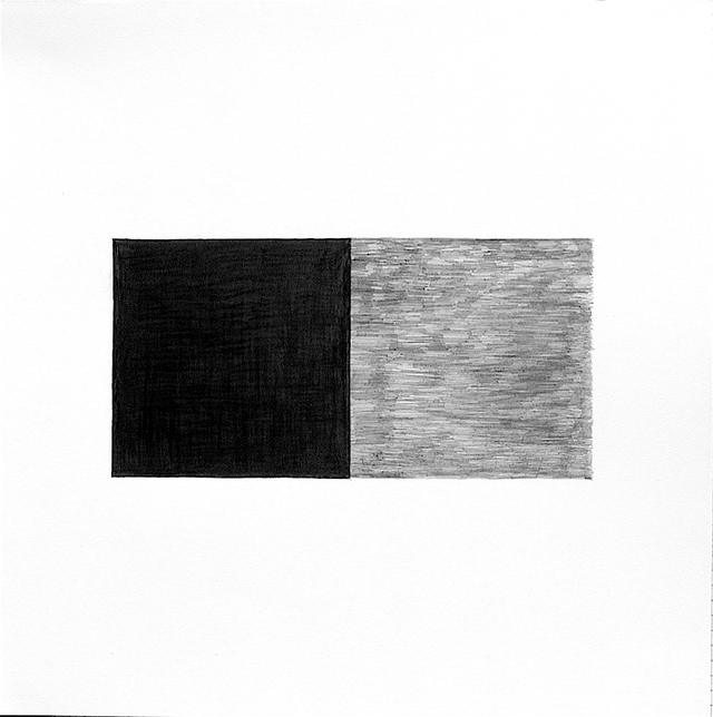 1,2,3,4,5. Gouache en grafietstift op papier. 50 x 50 (5 maal)