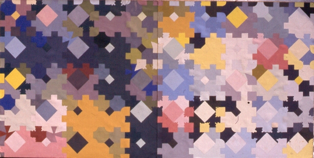 Studieopdracht. Gouache op papier. 40 x 80 (3 maal).