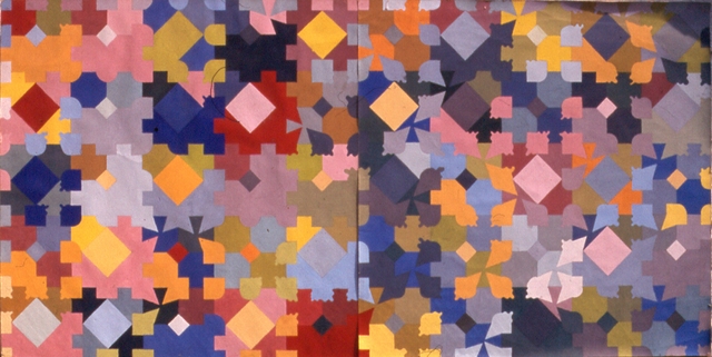 Studieopdracht. Gouache op papier. 40 x 80 (3 maal).